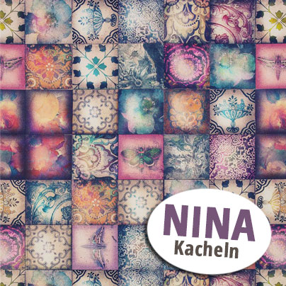 Swafing Dekostoff Nina im Kachel-Design